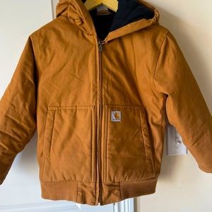 Kids Carhartt Flannel Quilt Lined Active Jacket. Size YM.